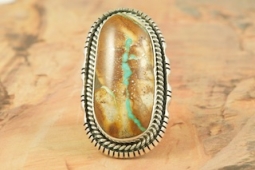 Genuine Boulder Turquoise Sterling Silver Ring